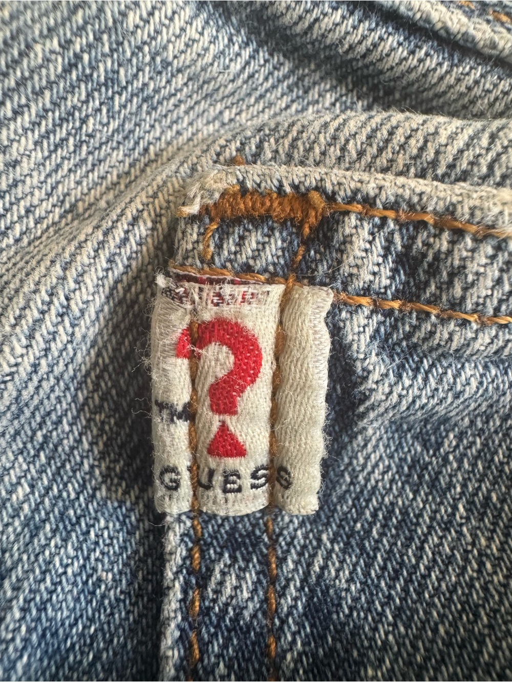 Vintage 90s Guess Jeans Original Fit Made In USA High Rise Mom Jeans Light - Picture 5 of 7